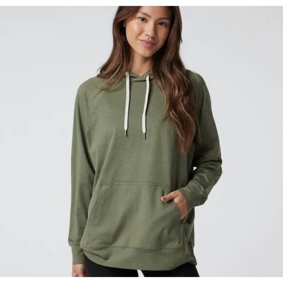 Vuori Tops - Vuori Women’s Halo Oversized Hoodie Dark Metal Heather Green Size Medium VW279